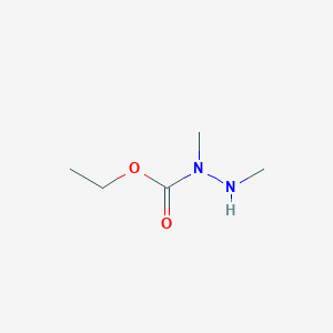 molecular formula C5H12N2O2 B13987067 Ethyl 1,2-dimethylhydrazine-1-carboxylate CAS No. 15429-38-6