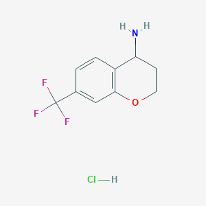 molecular formula C10H11ClF3NO B1398709 7-(三氟甲基)色满-4-胺盐酸盐 CAS No. 191608-40-9