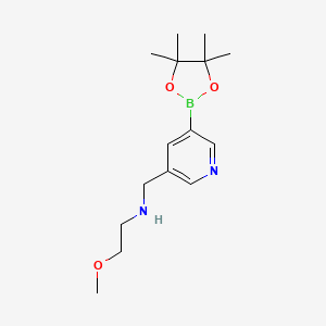 molecular formula C15H25BN2O3 B1398711 5-(((2-Methoxyethyl)amino)methyl)pyridine-3-boronic acid pinacol ester CAS No. 919347-14-1