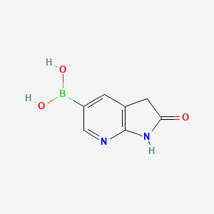 molecular formula C7H7BN2O3 B1398713 (2-Oxo-2,3-dihydro-1H-pyrrolo[2,3-b]pyridin-5-yl)boronic acid CAS No. 1111637-70-7