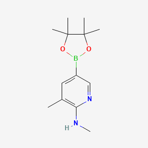 molecular formula C13H21BN2O2 B1398715 N,3-Dimethyl-5-(4,4,5,5-tetramethyl-1,3,2-dioxaborolan-2-YL)pyridin-2-amine CAS No. 1111637-92-3