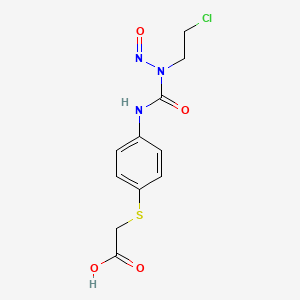 molecular formula C11H12ClN3O4S B13987155 [(4-{[(2-Chloroethyl)(nitroso)carbamoyl]amino}phenyl)sulfanyl]acetic acid CAS No. 13909-30-3