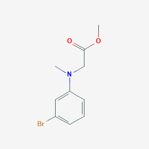 molecular formula C10H12BrNO2 B13987171 Methyl 2-((3-bromophenyl)(methyl)amino)acetate 