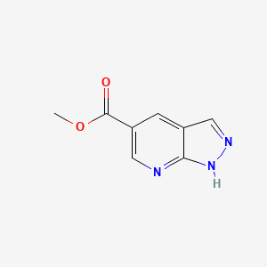 molecular formula C8H7N3O2 B1398718 甲基 1H-吡唑并[3,4-b]吡啶-5-羧酸酯 CAS No. 1196156-42-9