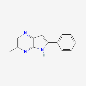 molecular formula C13H11N3 B13987181 3-Methyl-6-phenyl-5H-pyrrolo[2,3-b]pyrazine CAS No. 78605-13-7