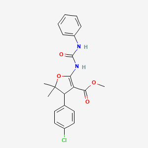 1-[3-Carbomethoxy-4-[p-chlorophenyl]-5,5-dimethyl-4,5-dihydro-2-furyl]-3-phenylurea