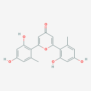 2,6-Bis(2,4-dihydroxy-6-methylphenyl)-4h-pyran-4-one