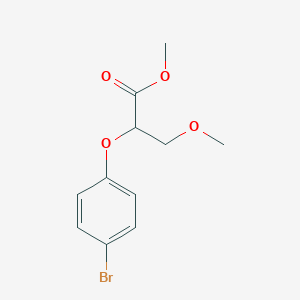 molecular formula C11H13BrO4 B13987245 Methyl 2-(4-bromophenoxy)-3-methoxypropanoate 