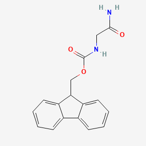 molecular formula C17H16N2O3 B13987250 2-[[(9H-fluoren-9-ylmethoxy)carbonyl]amino]-acetamide 