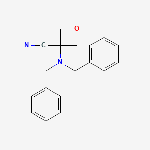 molecular formula C18H18N2O B1398727 3-(Dibenzylamino)oxetane-3-carbonitrile CAS No. 1021393-00-9