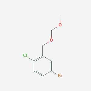 molecular formula C9H10BrClO2 B13987271 4-Bromo-1-chloro-2-((methoxymethoxy)methyl)benzene 