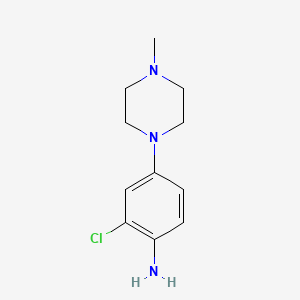 molecular formula C11H16ClN3 B1398731 2-氯-4-(4-甲基哌嗪-1-基)苯胺 CAS No. 1124330-00-2