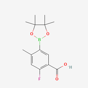 2-Fluoro-4-methyl-5-(4,4,5,5-tetramethyl-1,3,2-dioxaborolan-2-yl)benzoic acid