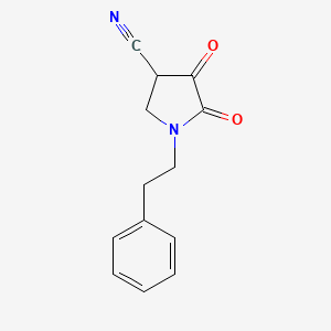 4,5-Dioxo-1-(2-phenylethyl)pyrrolidine-3-carbonitrile