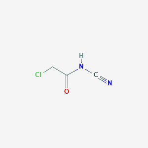 molecular formula C3H3ClN2O B13987348 Acetamide, 2-chloro-N-cyano- 