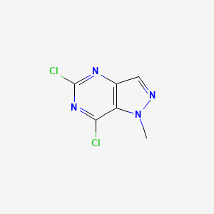 molecular formula C6H4Cl2N4 B1398735 5,7-二氯-1-甲基-1H-吡唑并[4,3-D]嘧啶 CAS No. 939979-32-5