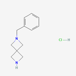 molecular formula C12H17ClN2 B1398736 2-苄基-2,6-二氮杂螺[3.3]庚烷盐酸盐 CAS No. 1194375-85-3
