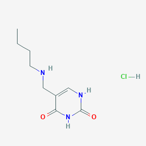 molecular formula C9H16ClN3O2 B13987377 5-(butylaminomethyl)-1H-pyrimidine-2,4-dione CAS No. 57661-13-9