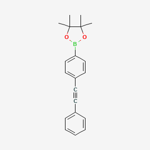 molecular formula C20H21BO2 B1398738 4,4,5,5-四甲基-2-(4-苯乙炔基-苯基)-[1,3,2]二氧杂硼环丁烷 CAS No. 1190376-20-5