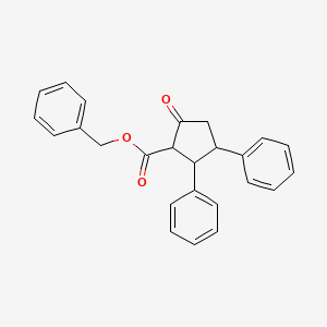 molecular formula C25H22O3 B13987383 Benzyl 5-oxo-2,3-diphenyl-cyclopentane-1-carboxylate CAS No. 1772-60-7