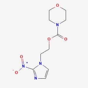 molecular formula C10H14N4O5 B13987385 2-(2-Nitroimidazol-1-yl)ethyl morpholine-4-carboxylate CAS No. 52743-82-5