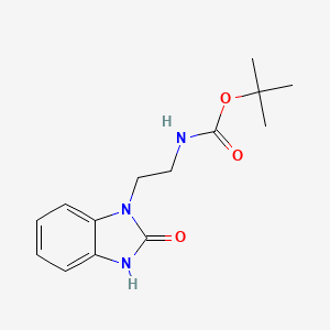 molecular formula C14H19N3O3 B1398742 tert-Butyl 2-(2-oxo-2,3-dihydrobenzo[d]imidazol-1-yl)ethylcarbamate CAS No. 834881-65-1