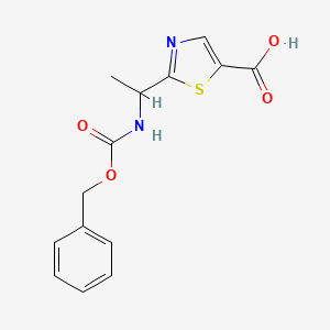 molecular formula C14H14N2O4S B1398746 2-(1-(((苄氧羰基)氨基)乙基)噻唑-5-羧酸 CAS No. 1095823-52-1