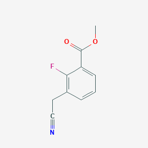 molecular formula C10H8FNO2 B13987508 Methyl 3-(cyanomethyl)-2-fluorobenzoate 