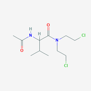 molecular formula C11H20Cl2N2O2 B13987515 2-acetamido-N,N-bis(2-chloroethyl)-3-methylbutanamide CAS No. 1462-79-9