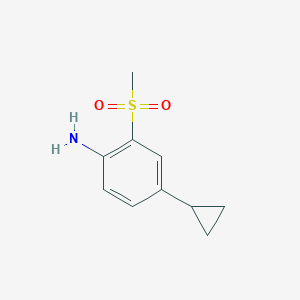 molecular formula C10H13NO2S B13987530 4-Cyclopropyl-2-(methylsulfonyl)aniline 