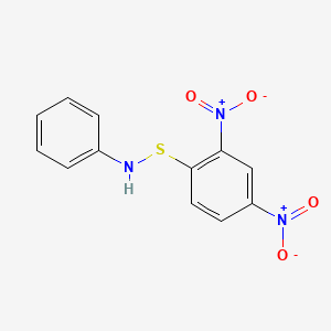 molecular formula C12H9N3O4S B13987553 n-[(2,4-Dinitrophenyl)sulfanyl]aniline CAS No. 18998-33-9