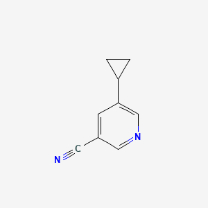 molecular formula C9H8N2 B1398761 5-Cyclopropylnicotinonitrile CAS No. 900802-81-5
