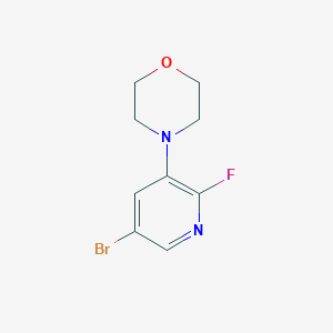 molecular formula C9H10BrFN2O B13987612 4-(5-Bromo-2-fluoropyridin-3-yl)morpholine 