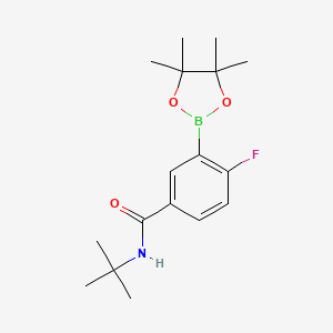 N-tert-butyl-4-fluoro-3-(4,4,5,5-tetramethyl-1,3,2-dioxaborolan-2-yl)benzamide