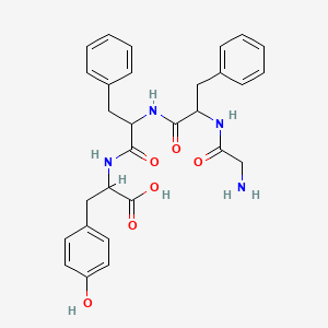 molecular formula C29H32N4O6 B13987640 2-[[2-[[2-[(2-Aminoacetyl)amino]-3-phenylpropanoyl]amino]-3-phenylpropanoyl]amino]-3-(4-hydroxyphenyl)propanoic acid CAS No. 75005-82-2