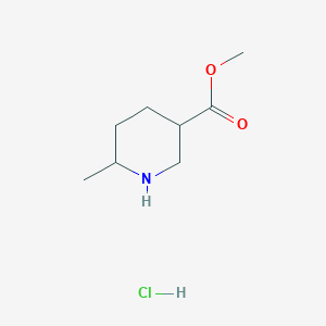 molecular formula C8H16ClNO2 B1398765 Methyl 6-Methylpiperidine-3-carboxylate Hydrochloride CAS No. 1009376-74-2