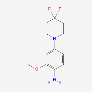 molecular formula C12H16F2N2O B1398769 4-(4,4-Difluoropiperidin-1-yl)-2-methoxyaniline CAS No. 1233184-63-8
