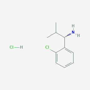 molecular formula C10H15Cl2N B13987696 (s)-1-(2-Chlorophenyl)-2-methylpropan-1-amine hydrochloride 