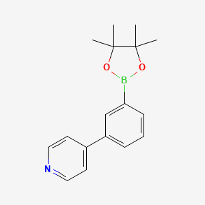 molecular formula C17H20BNO2 B1398771 4-(3-(4,4,5,5-Tetramethyl-1,3,2-dioxaborolan-2-yl)phenyl)pyridine CAS No. 1009033-83-3