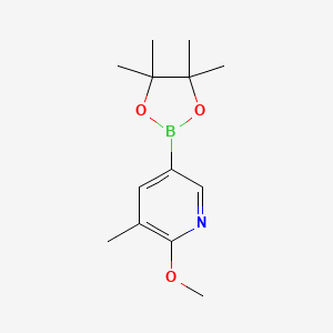 molecular formula C13H20BNO3 B1398772 2-Methoxy-3-methyl-5-(4,4,5,5-tetramethyl-1,3,2-dioxaborolan-2-yl)pyridine CAS No. 1083168-83-5