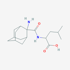 2-[(2-Aminoadamantane-2-carbonyl)amino]-4-methylpentanoic acid