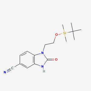 (2-((tert-Butyldimethylsilyl)oxy)ethyl)-2-oxo-2,3-dihydro-1H-benzo[d]imidazole-5-carbonitrile