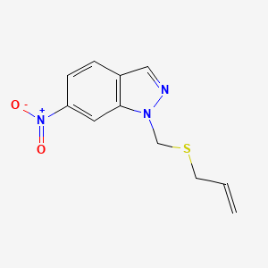 6-Nitro-1-[(prop-2-en-1-ylsulfanyl)methyl]-1h-indazole