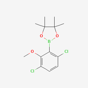 molecular formula C13H17BCl2O3 B13987782 2-(3,6-dichloro-2-methoxyphenyl)-4,4,5,5-tetramethyl-1,3,2-dioxaborolane 