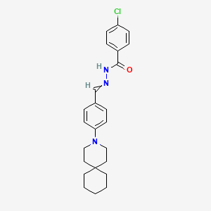 N-[[4-(3-azaspiro[5.5]undecan-3-yl)phenyl]methylideneamino]-4-chlorobenzamide