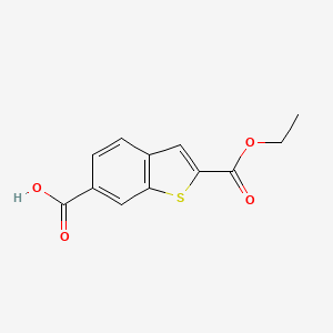 molecular formula C12H10O4S B1398782 苯并[B]噻吩-2,6-二甲酸 2-乙酯 CAS No. 850074-43-0