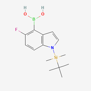 molecular formula C14H21BFNO2Si B1398787 （1-(叔丁基二甲基甲硅烷基)-5-氟-1H-吲哚-4-基）硼酸 CAS No. 1093066-72-8