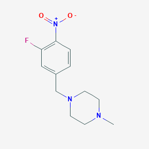 molecular formula C12H16FN3O2 B1398794 1-(3-氟-4-硝基苄基)-4-甲基哌嗪 CAS No. 1094554-37-6