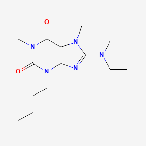 molecular formula C15H25N5O2 B13987979 3-Butyl-8-(diethylamino)-1,7-dimethylpurine-2,6-dione CAS No. 7499-92-5