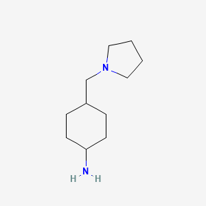 molecular formula C11H22N2 B1398798 cis-4-(Pyrrolidin-1-ylmethyl)cyclohexanamin CAS No. 878155-26-1